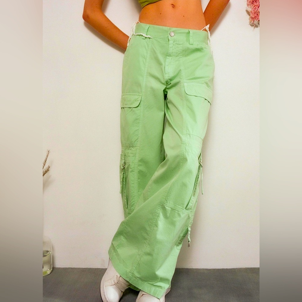 UO Riley lime green Cargo Pants